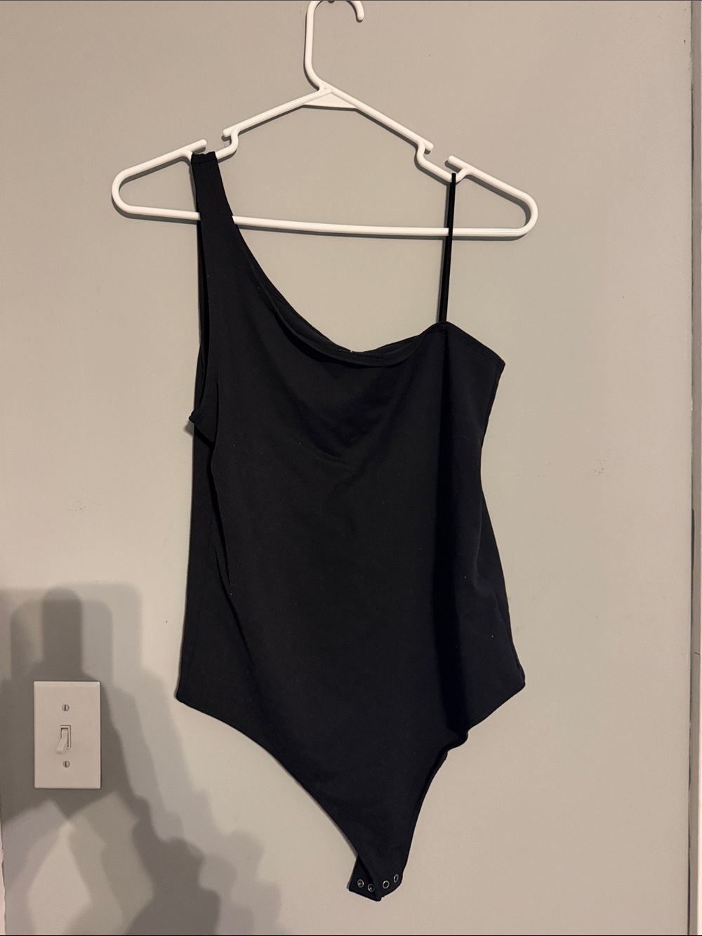 Abercrombie & Fitch Black One-Shoulder Bodysuit